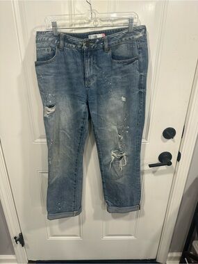 CAbi Relaxed Distressed Blue Jeans